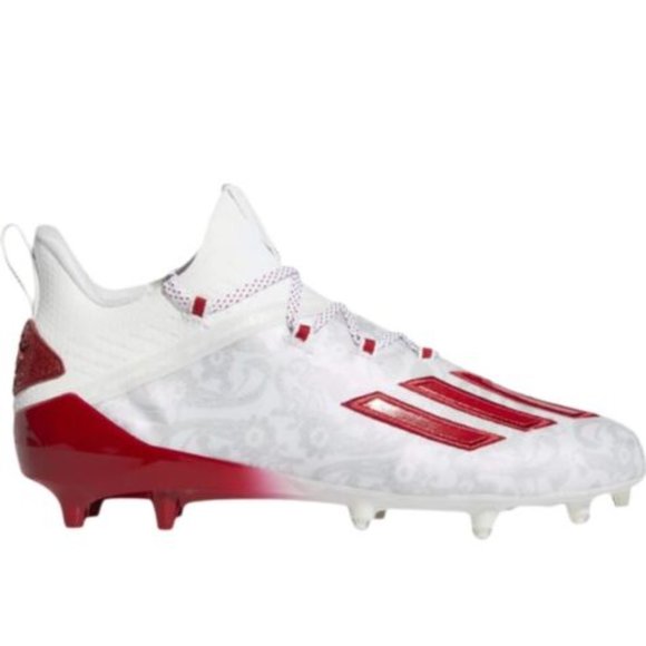 Adidas Adizero New Reign Young King Football Cleats Mens 13 Floral Red - Picture 8 of 8